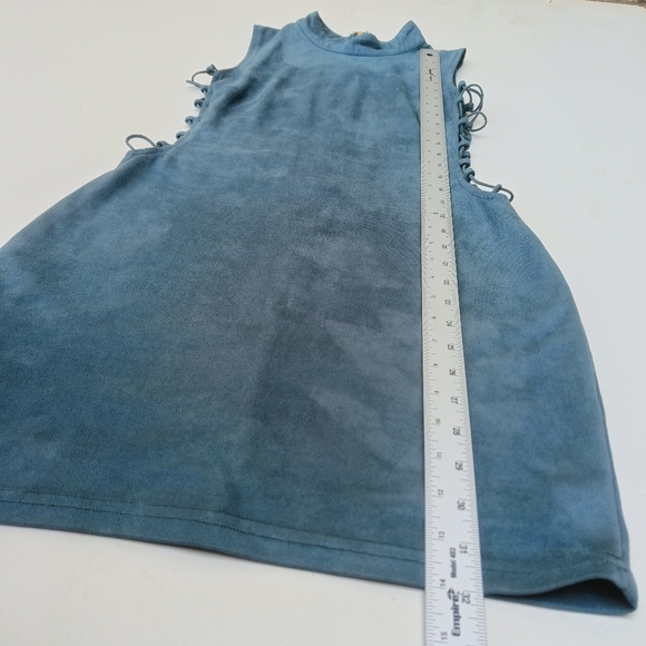 Windsor short sleeveless aqua blue dress size M with two sides on the sides - Picture 9 of 12